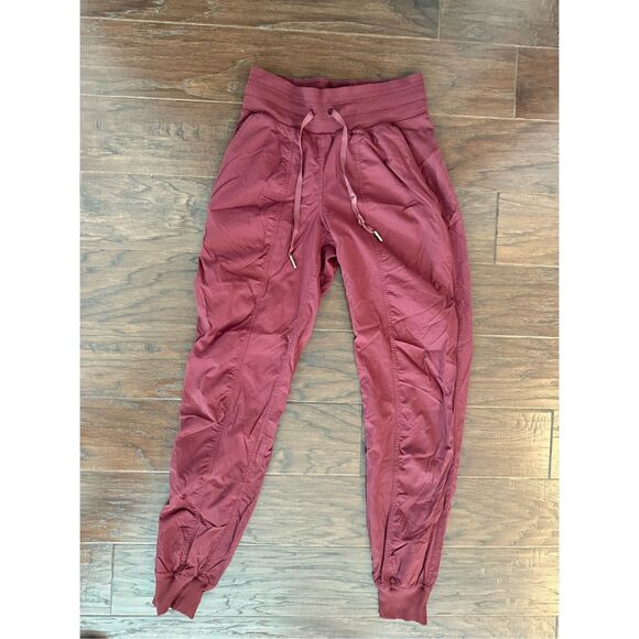 Lululemon Dance Studio Joggers Dark Red size 2 - Picture 1 of 7